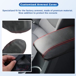 CDEFG Peugeot 208 2008 e-208 e-2008 2020-2024 Armrest Cover Scratch Centre Protection Centre Console Faux Leather Armrest Cover Centre Console Cover Car 208 2008 2024 Accessories