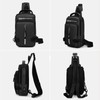 FuninCrea Sling Bag Men's PU Leather Shoulder Bag with 4