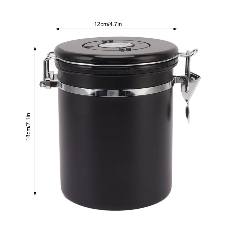 Coffee Bean Storage Container 304 Stainless Steel Exhaust Valve Coffee