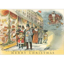 Vintage Christmas Shopping Scene - Vintage Image