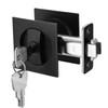 Malimali Pocket Door Lock with Key, Matte Black Pocket Door