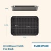 Farberware Bakeware Nonstick Steel Roaster with Flat Rack, 11-Inch x