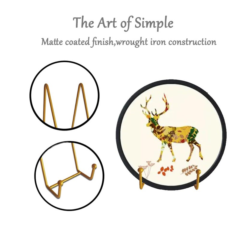 MADOCEGO 2 PACK Gold 6 Inch Display Easel Plate Stand