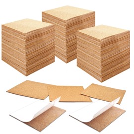 150 Pcs self Adhesive Cork Coasters Bulk,4"x 4" Coaster Bottoms self Adhesive, Square Cork Mats Backing Sheets for DIY Coasters Crafts Backing Tiles Supplies