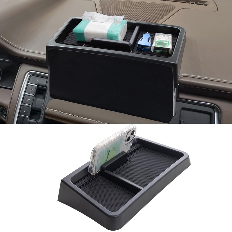 TOPINSTALL Wide Dash Tray Compatible with 2021-2024 Chevy Tahoe Suburban/GMC