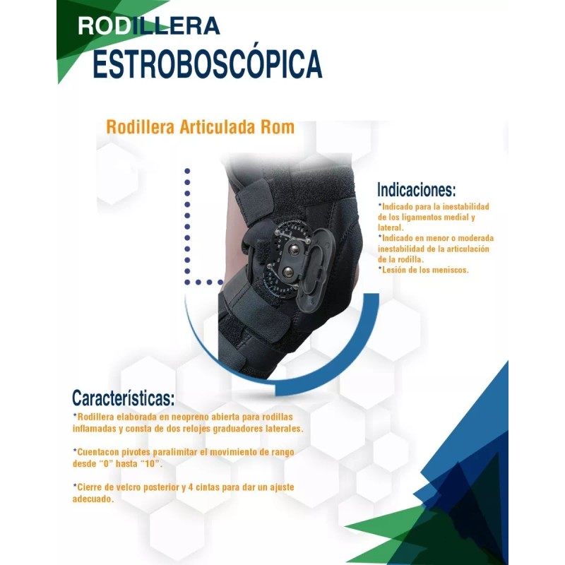 SuperConfort Rodillera Articulada Rom Post Operatoria Graduada Ajustable