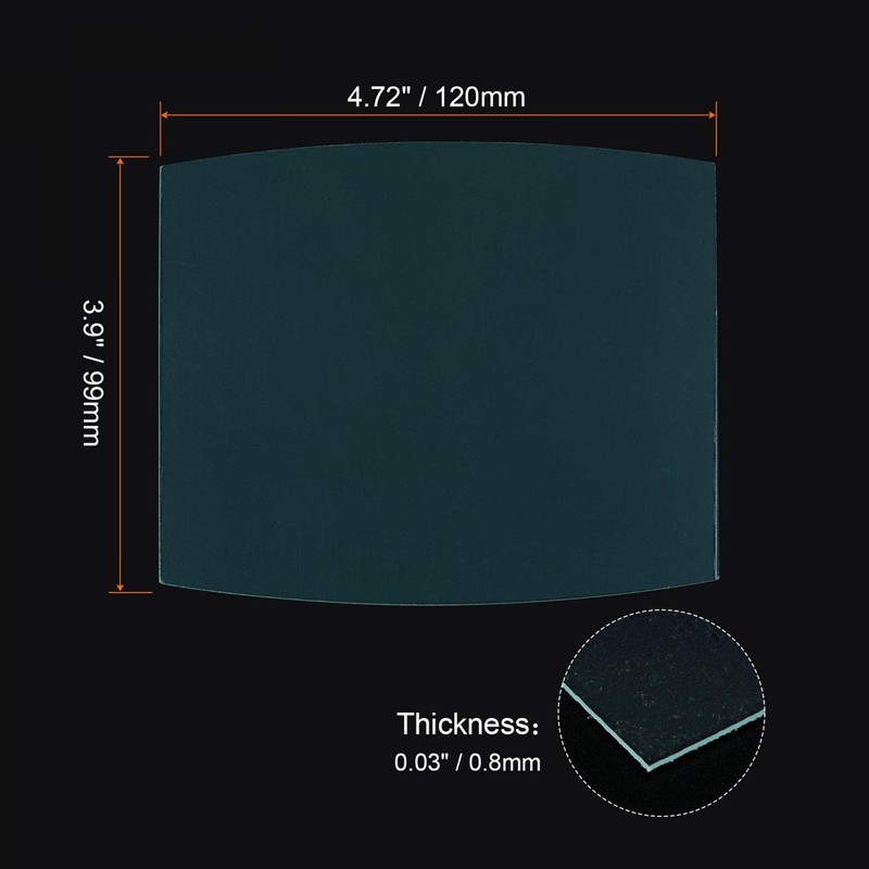 sourcing map 10pcs Welding Helmet Outer Cover Lens 4.72"x3.9"x0.03" for