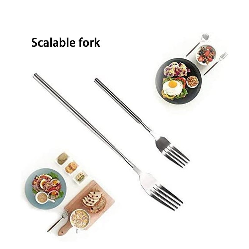 3Pcs Extendable Fork, Toasting Fork, Forks, Toasting Forks, Tableware, Extendable