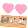 FOMIYES 5pcs Heart Shape Makeup Remover Sponges Soft Facial Cleansing