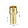 sourcing map Brass Pipe Connector Hose Adapter 10 mm Spout