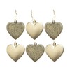 6pc Large Glitter & Matte Heart Baubles - Great Christmas