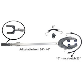 Pactrade Marine Boat Trailer Motor Transom Support Bracket Dual Mount 34" to 46"