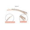 Mytoptrendz® 2pcs 6cm Girls Sparkly Rhinestone Hair Pins Gold Plated