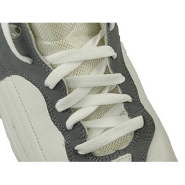 ACCmall Flat Shoelaces White 45" 7 Pr. Eyelets 8mm Width Sneakers Shoelace