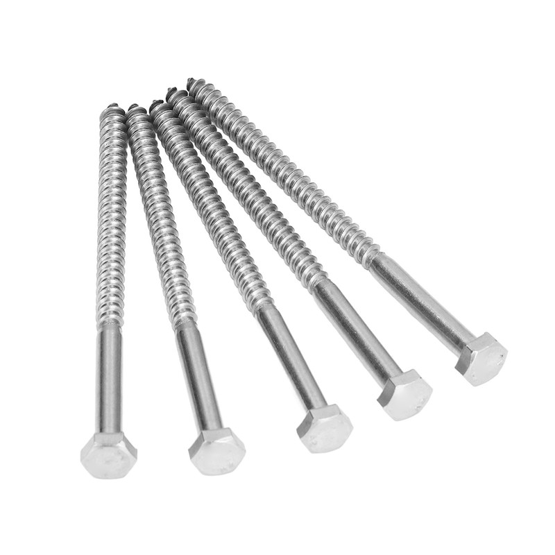 304 Stainless Steel Half Thread Bolt Wood Hex Lag Screws