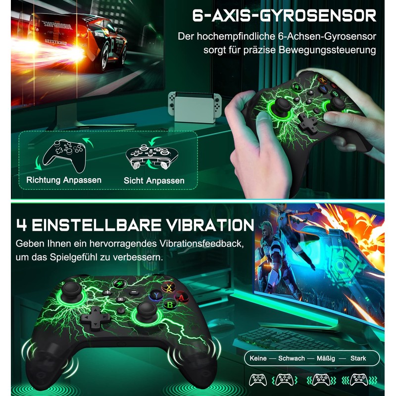 GAMSINGY Switch Controller, Wireless Controller Switch with Precise Motion Control,