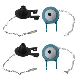 INGQI Pack of 4 Toilet Flapper 2 inch Universal for 2" toilet models Black & Blue Toilet tank replacement kit Replacement kit 1.28, 1.6, 3.5, and 5 gallons per flush