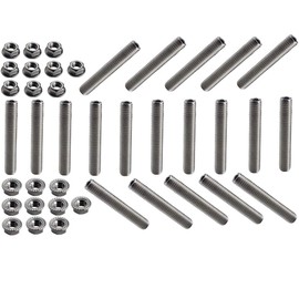 Dewhel 20 pcs stainless exhaust manifold stud kit manifolds Super Duty for Ford 6.8 Liter V10