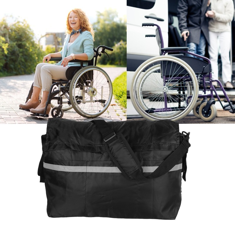 Wheelchair Back Hanging Bags Large Capacity Storage Pouches with Single