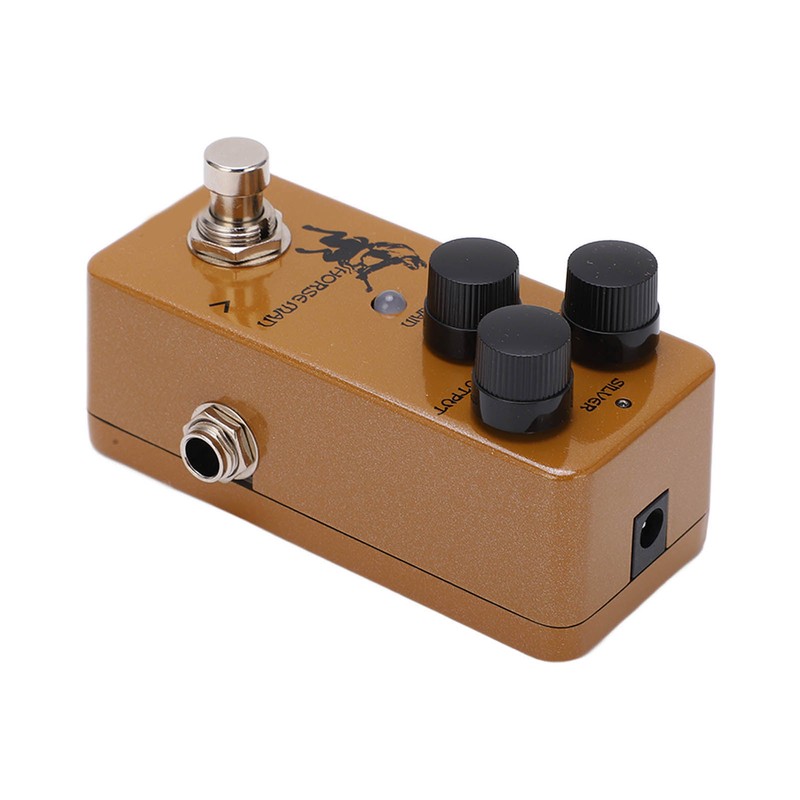 Overdrive Effect Pedal Earthy Yellow Metal Guitar Accessories with Gold