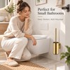 Gold Wall-Mounted Toilet Brush Set – No-Drill Stainless Steel Bathroom