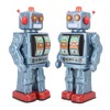 Metal Tin Robot Toy Retro Electric Rotating Figures Model Adult