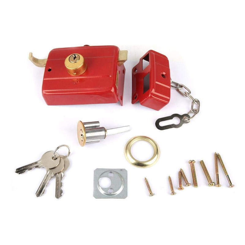 LZKW Heavy Duty Metal Anti-Gate Locks, Key Lock for Iron