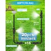 Misters for Outside Patio 63FT(19.2M)+21 Brass Mist Nozzles+a Brass Adapter(3/4")