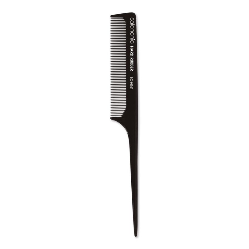 Salonchic 8" Rat Tail Hard Rubber Comb
