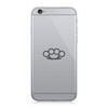 Pair of Brass Knuckles Cell Phone Stickers Mobile - Grey