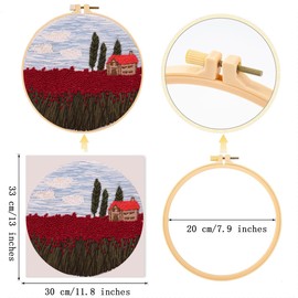 Traziewell Embroidery Kits for Adults - Cross Stitch Kits Pre Printed Embroidery Sewing Starter Kit for Beginners Embroidery Kits Home Decor 0808