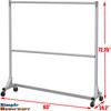 Simple Houseware Commercial Grade Z-Base Double Rod Garment Rack, 600lb