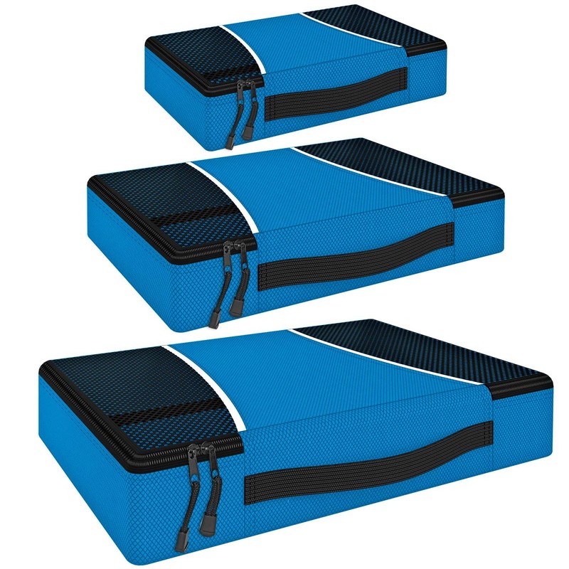 Vinsani 3 Piece Packing Cubes Set Suitcase Travel Organiser Holiday