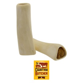 THE COUNTRY BUTCHER 7" Filled Dog Bones for Aggressive Chewers, Medium and Large Breed Dog Treat, Natural, Tough, Stuffed Chew Toy, Made in The USA, Peanut Butter, 4 Count - Rawhide Free