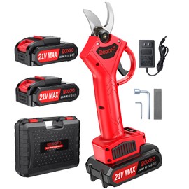 Electric Pruning Shears, Upgraded 1.4'' Cutting Diameter Powerful Brushless Motor Cordless Pruning Shears with 2PCS Rechargeable Batteries for Gardening Tree Branch