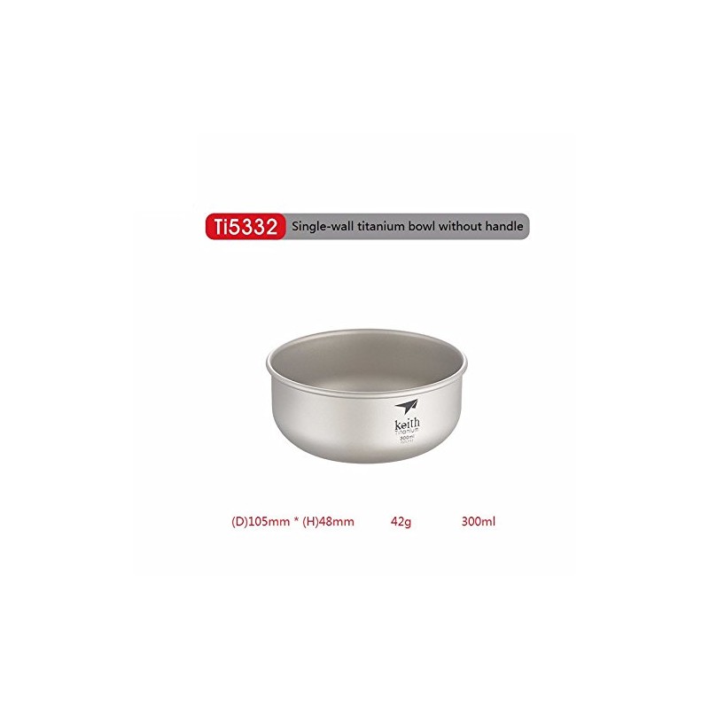 Keith Titanium Camping Bowls 300ml - 900ml for Camping Outdoor