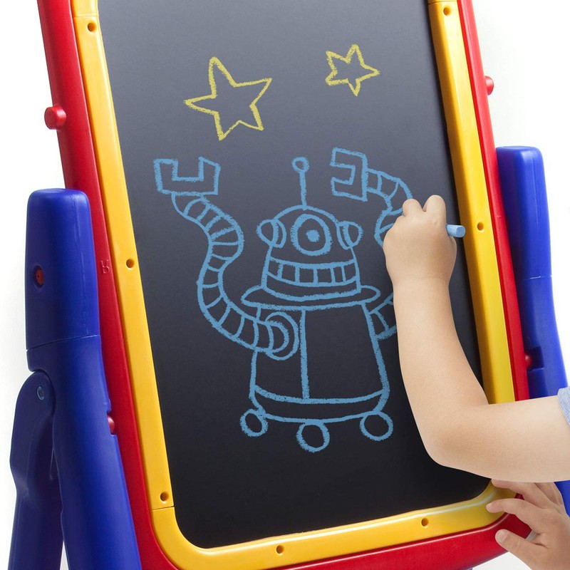 Crayola Qwikflip 2-Sided Kids Easel – 360° Rotating Magnetic Whiteboard