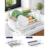 Kitsure Dish Drying Rack - Compact Dish Rack with Utensil