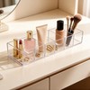 DYMSUP 6-Compartment Clear Acrylic Organizer with Detachable Dividers, Eyeshadow Palette