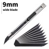 Gomake 9mm Utility Knife Replacement Blades,30 Degree Snap Off Carbon