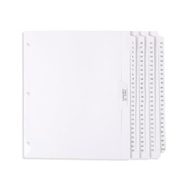 Blue Summit 1-100 Numbered Heavy Duty Dividers,3 Hole Punch for Binders, Exhibit Style Side Tabs