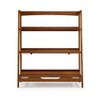 Mid Century Solid Wood Open Shelving Unit - Castanho Finish