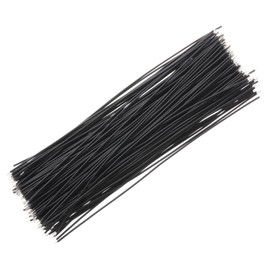MECCANIXITY 100Pcs Hookup Wire Jumper Wires Pickup Cable 10cm(4 Inch) Long Double Head Tin Plating for Electrical Guitar Wiring Headphone Wires,Black