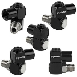 Prevost Universal 360 1/4" NPT Compressed Air Flow Tool Hose Connection Swivel (5)