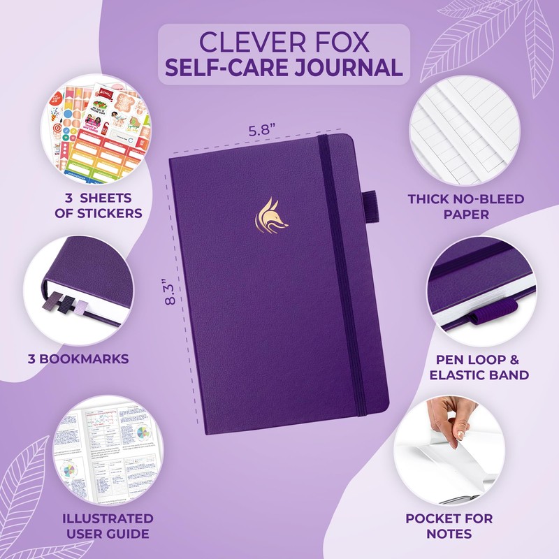 Clever Fox Self-Care Journal – Daily Reflection Notebook – Mental