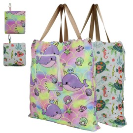 STOINSTO Foldable Travel Laundry Bag with Handle and Drawstring, 2 Pack Expandable Dirty Clothes Bags with Aluminum Carabiner and Zipper, Lightweight Laundry Hamper Liner for Travel, Camp, 20*19 inch