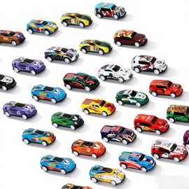 Tiusue 50 Pcs Mini Pull Back Cars, Toy Cars for Kids Ages 4-8, Race Car Party Favors for Treasure Box, Goodie Bags Stuffers for Kids Classroom, Birthday Gifts for Boys Girls
