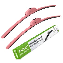 OEM QUALITY 24" + 20" PARRATI Premium All-Season Pink Windshield Wiper Blades (Set of 2)