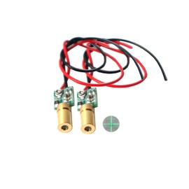 520nm green line laser module industrial laser module adjustable focus (6mm-traverse-2pack)