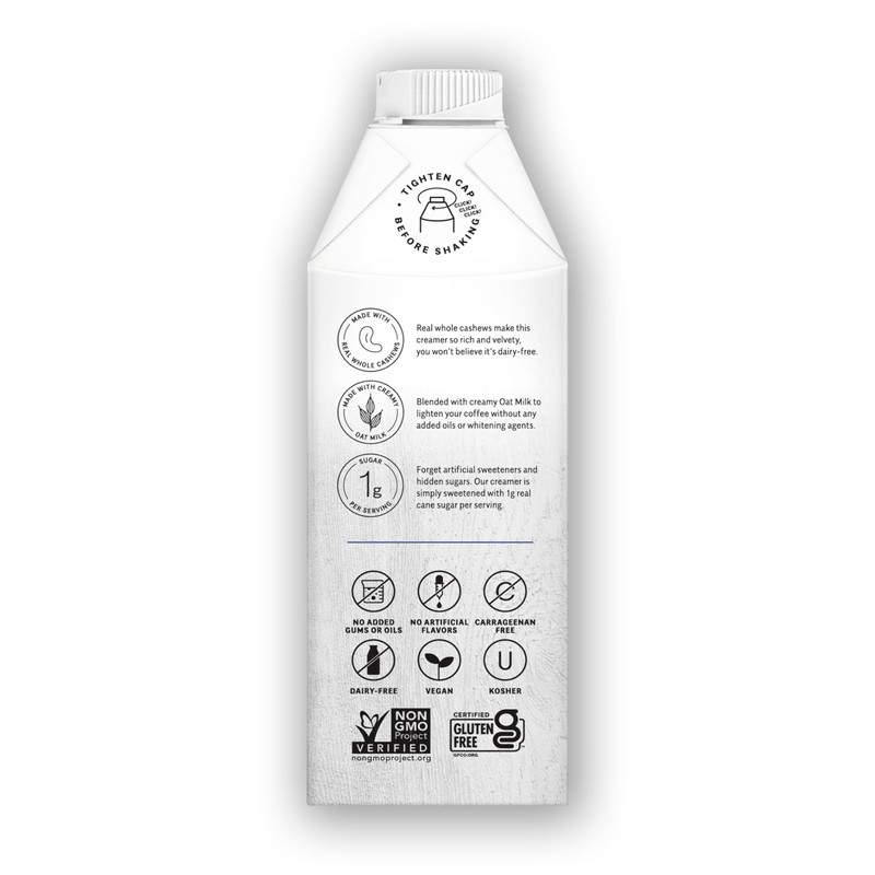 Elmhurst Milked - Sweet Cream Cashew Creamer 25.4 Ounce (Pack